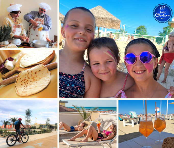 JULY OFFER ALL INCLUSIVE € 441  - with BEACH and CHILDREN DISCOUNTS - Hotel Gianfranco